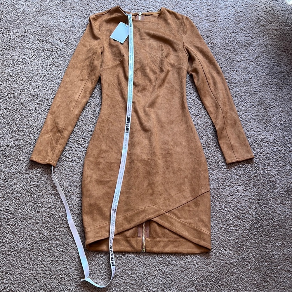 Mistress Rocks Brown Suede Dress